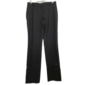 Dolce & Gabbana Women Size EU 38 Black Dress Trouser Pants Striped Wool Straight